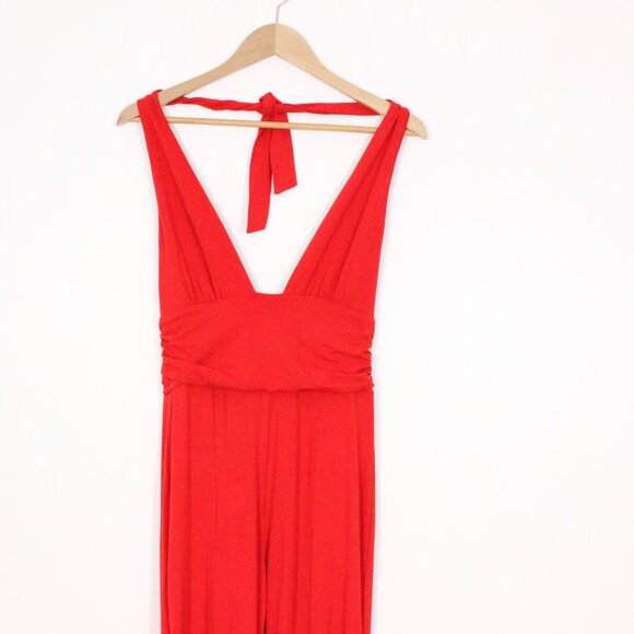 *ASOS Red V Neck Halter Jumpsuit NWT - Picture 3 of 4